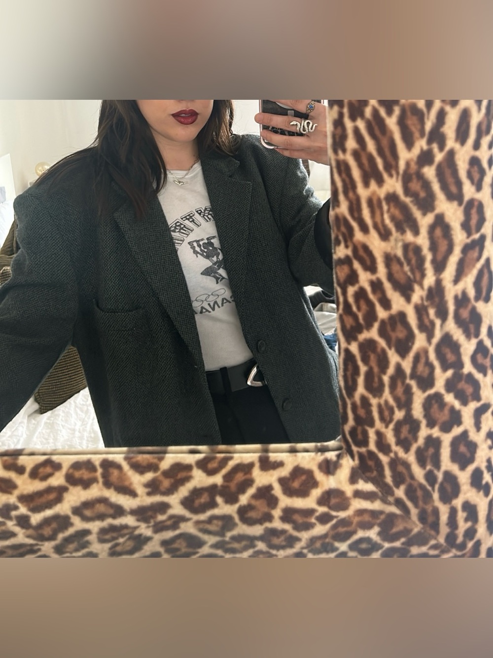 Classic Dark Green Wool Blazer